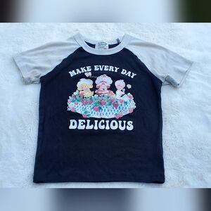 Charming Kids Raglan Tee - Black and Gray Size Small 6/7 Yrs Old